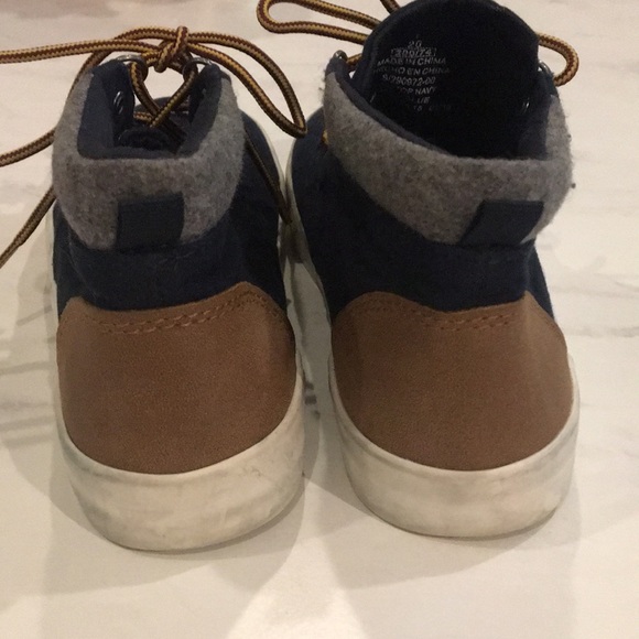 Boys navy Hi-Top shoes - Picture 3 of 3